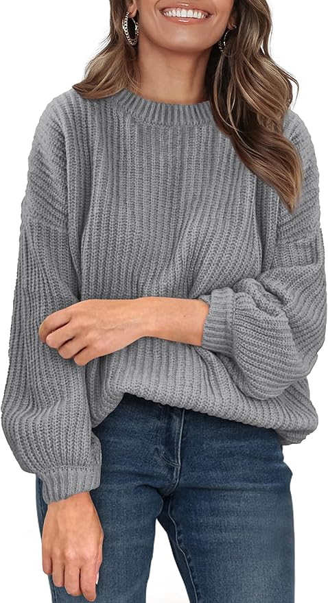 PRETTYGARDEN Fall Sweaters for Women 2025 Fashion Long Sleeve Casual Ribbed Knit Winter Clothes Pullover Jumper Tops