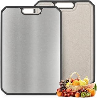 Stainless Steel Cutting Board for Kitchen Metal Chopping Board 15.2"x 10.5"