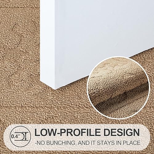 Miniatura 3 de Tapete de interior para puerta delantera, 36 x 59 pulgadas, tapete de entrada de goma antideslizante, súper absorbente, resistente a la suciedad,