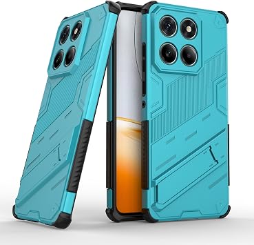 Compatible with Motorola Edge 60 Fusion/Edge 60/Edge 60s Case with Stand Holder Protective Case [for Mobile Phone Holder Car Magnet] Military Shockproof Mobile Phone Case Blue