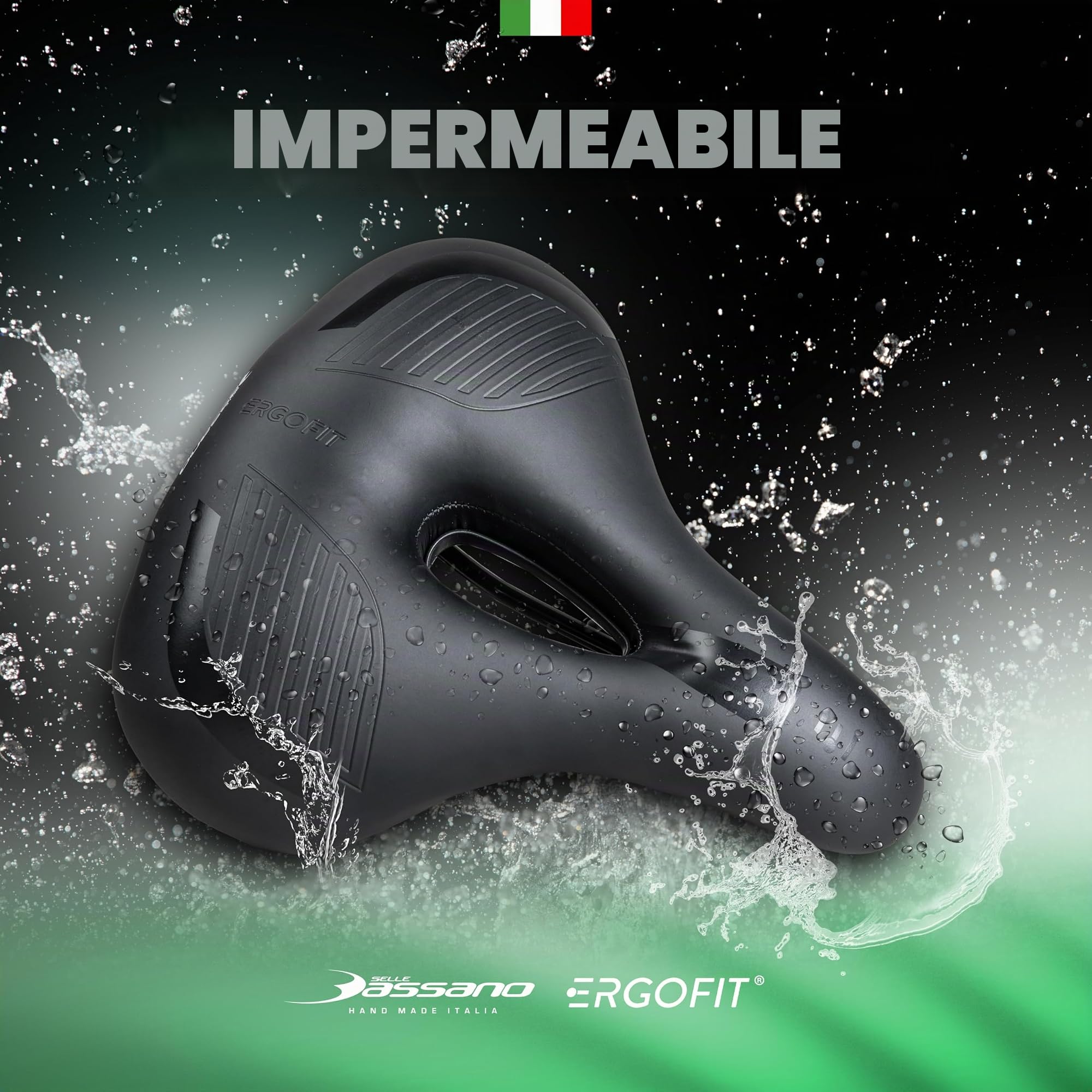 Selle Bassano - Viale Ergofit City XXL, Sella per Bicicletta con Tecnologia Ergofit, Comoda ed Ergonomica, Made in Italy