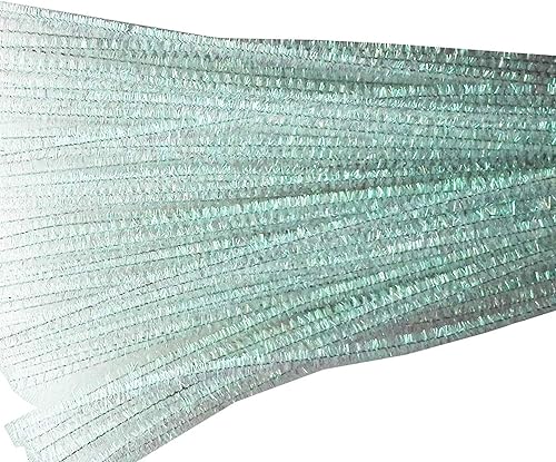 Carykon 100 limpiadores de tuberías iridiscentes brillantes de oropel de 12 pulgadas (blanco)