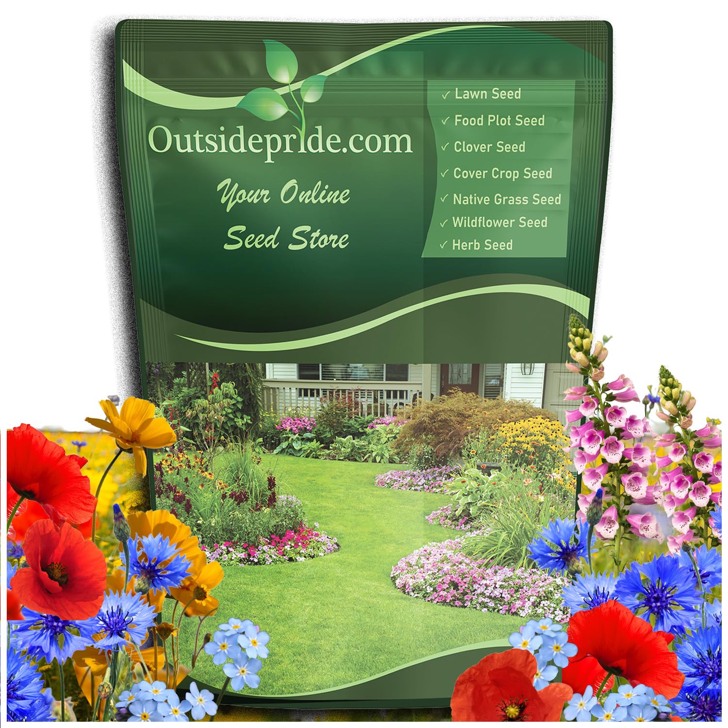 Outsidepride Partial Shade Wild Flower Seed Mix