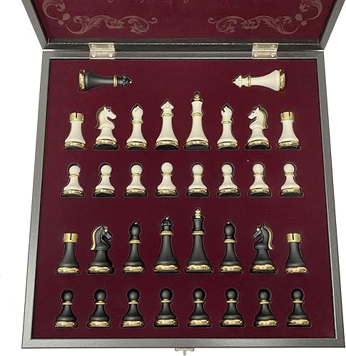 Miniatura 2 de Juego de ajedrez grande de 16.5 pulgadas para adultos, piezas de ajedrez de lujo con 2 reinas adicionales y tablero de ajedrez de madera con