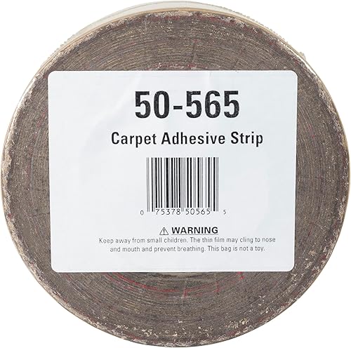 Miniatura 7 de ROBERTS 50-565 Rollo de cinta adhesiva acrílica de doble cara para alfombras, 3 pulgadas x 164 pies, color beige