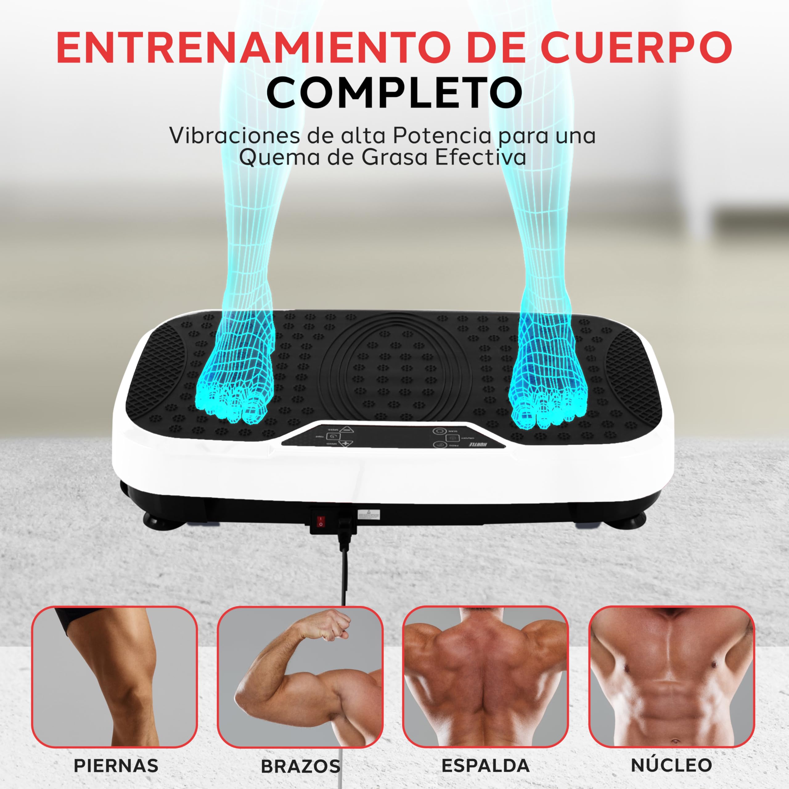Hurtle Plataforma vibratoria, Fitness, Maquina de Ejercicio, Mando a Distancia, Velocidad Ajustable, Perdida de Peso, Gimnasio en casa