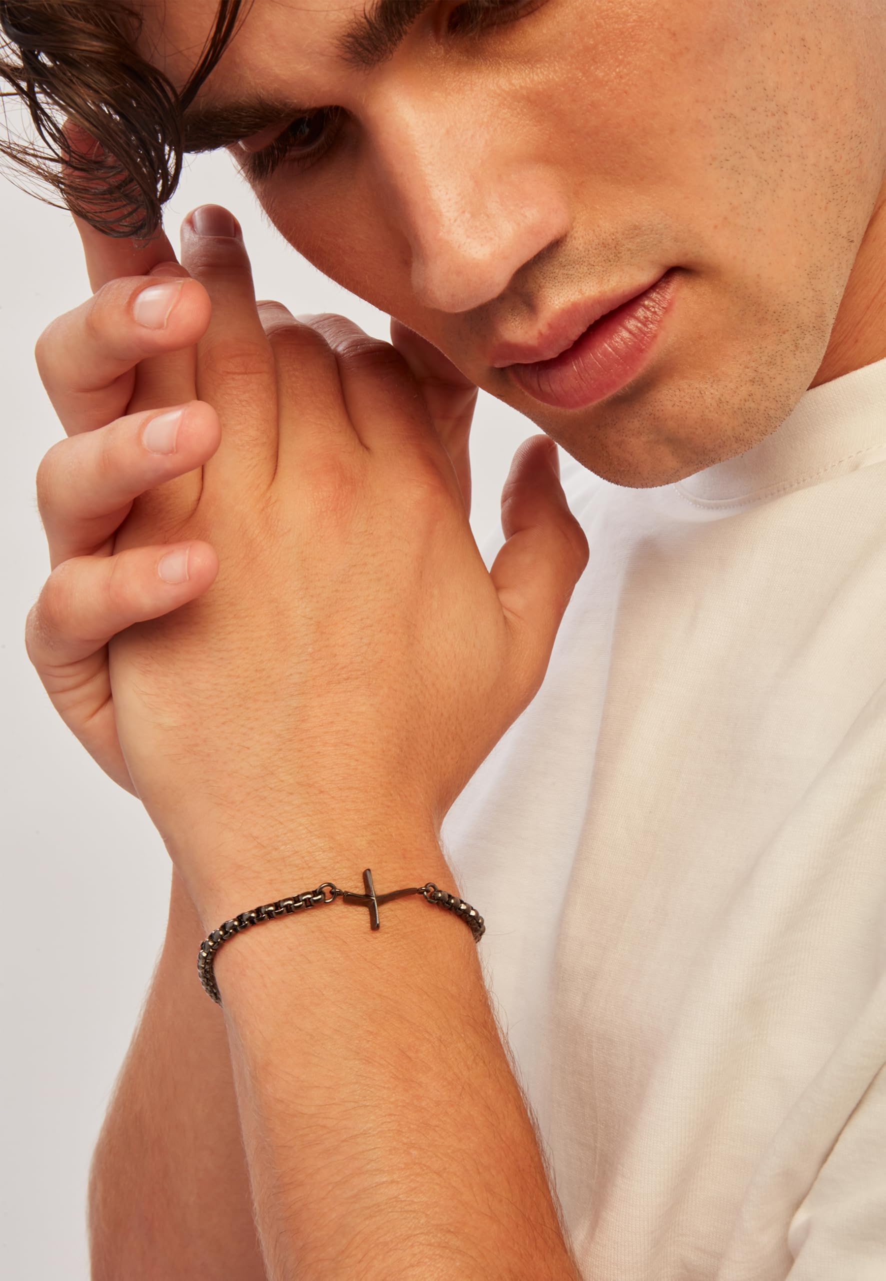 Breil, Bracciale Uomo in Acciaio | Collezione B.X, Bracciale, Dimensione 22 cm, Gioiello idee regalo uomo