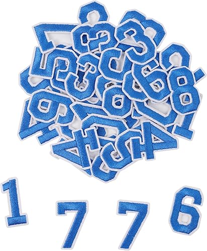 Miniatura 9 de Parches de letras y números para planchar, 72 piezas, parches de letras del alfabeto bordado de la A a la Z, números del 0 al 9 para accesorios de