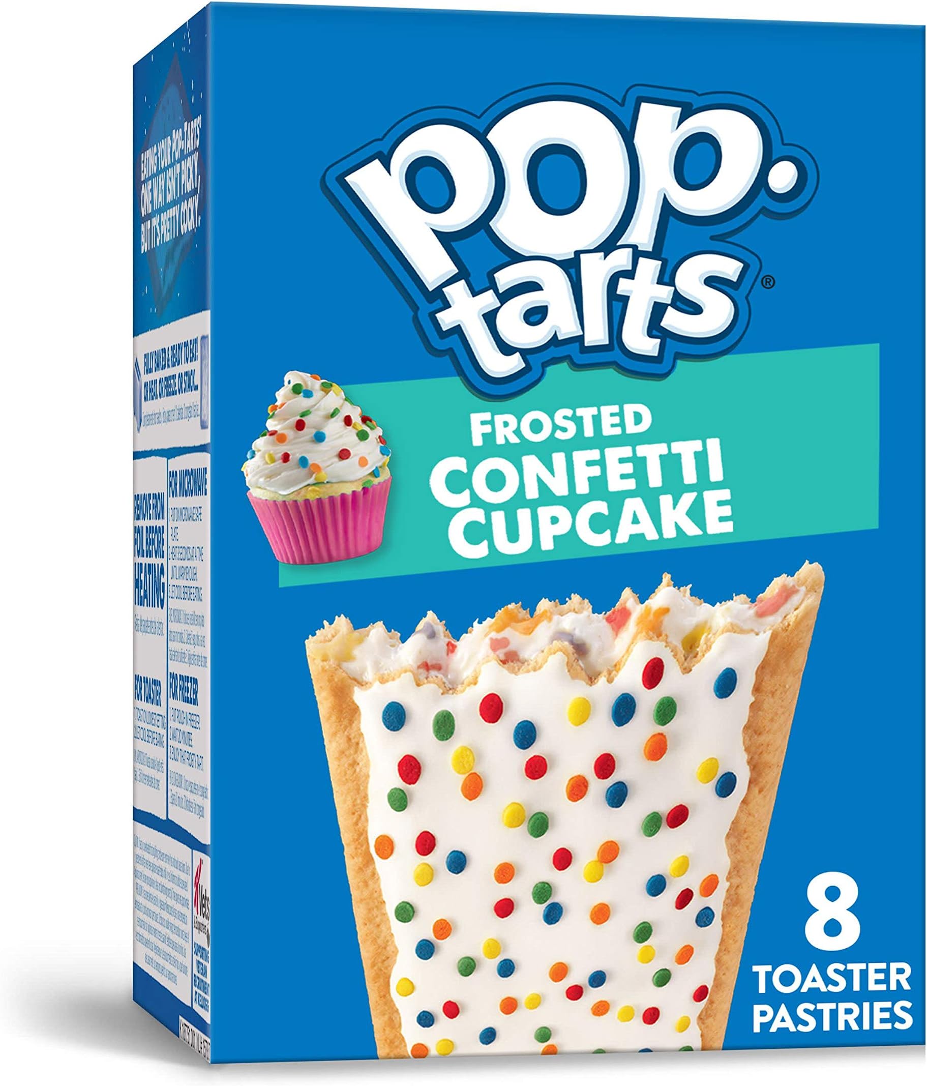 Pop-Tarts, Breakfast Toaster Pastries, Frosted Confetti Cupcake, Proudly Baked in the USA, 13.5oz Box (4 Count)