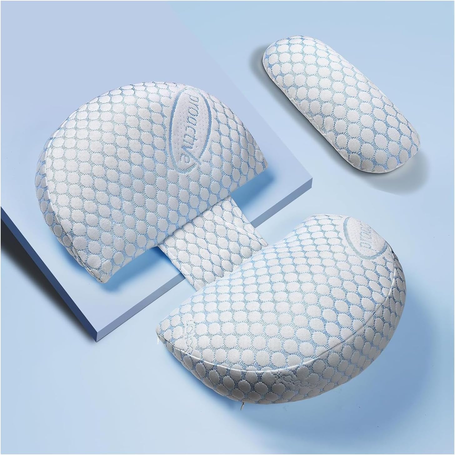 Pregnancy Pillow for Sleeping,Soft Pillows for Pregnancy Side Sleeper,Maternity Pillow,Small Body Pillow Support for Back,Belly,HIPS,Legs with Detachable and Adjustable Pillow Cover
