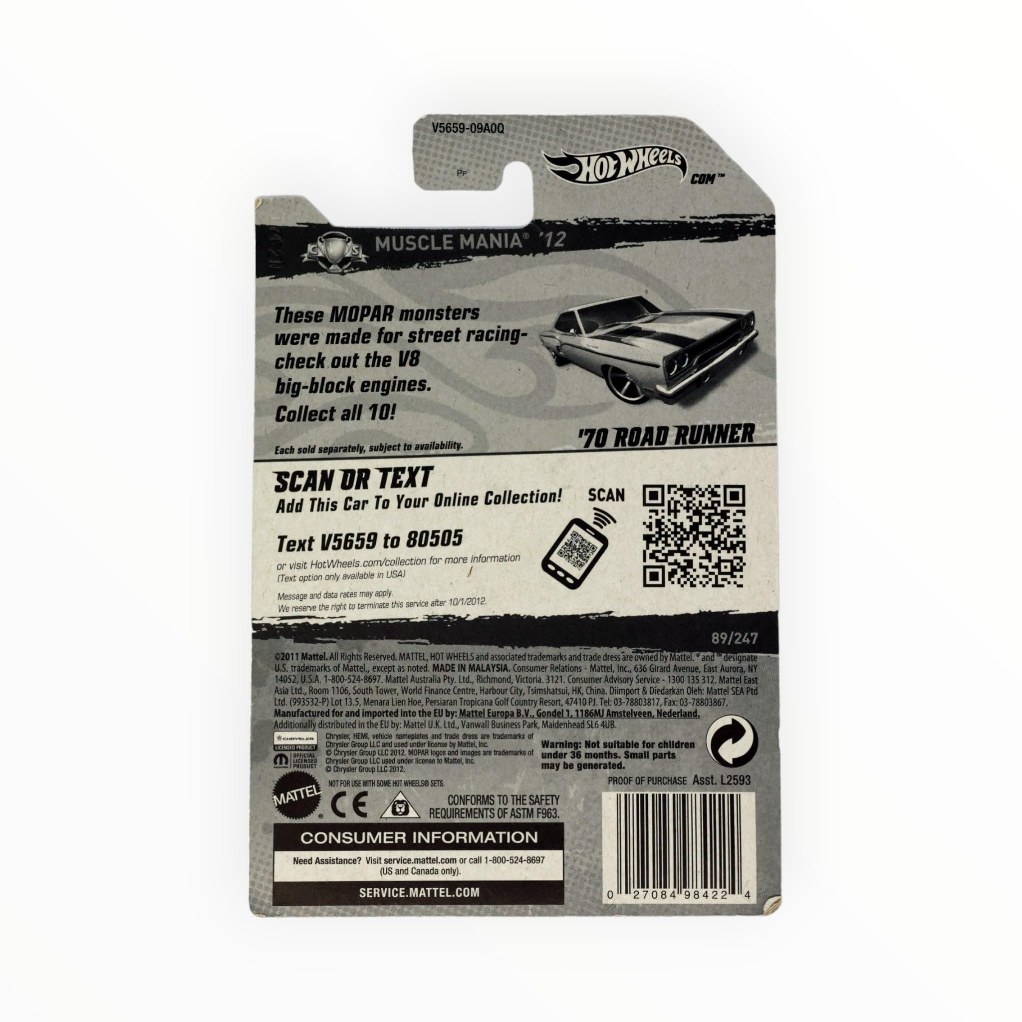 Hot Wheels '70 Road Runner - Muscle Mania 9/10