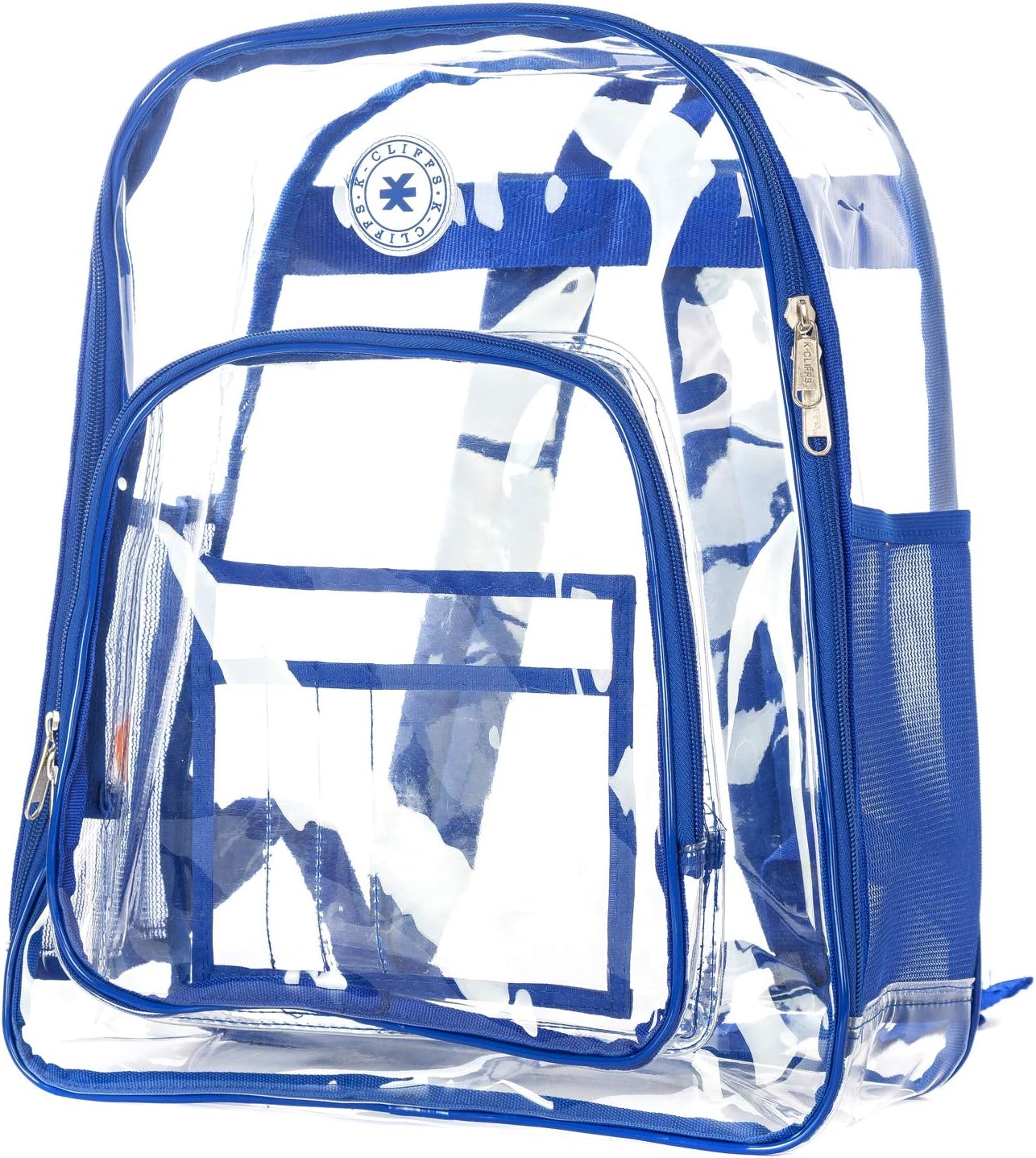 Super Heavy Duty Clear Backpack Durable 0.5mm Vinyl Completely See Through Daypack 17" Transparent Student School Bookbag