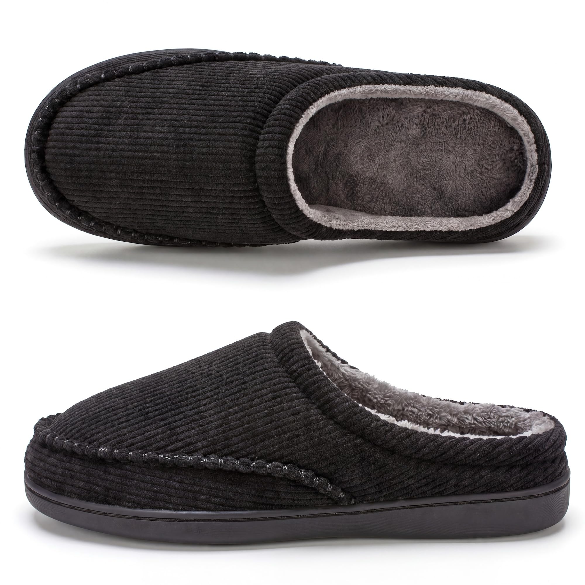 cosyone1997 Mens Slippers Memory Foam Non Slip Backless Moccasins