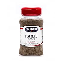 Italpepe, Pepe Nero Macinato, Ideale per Dare una Nota Leggermente Piccante ai Tuoi Piatti, Ottimi per Piatti a Base di Salumi e Salsicce, Brodi e Minestre, Confezione 270 gr