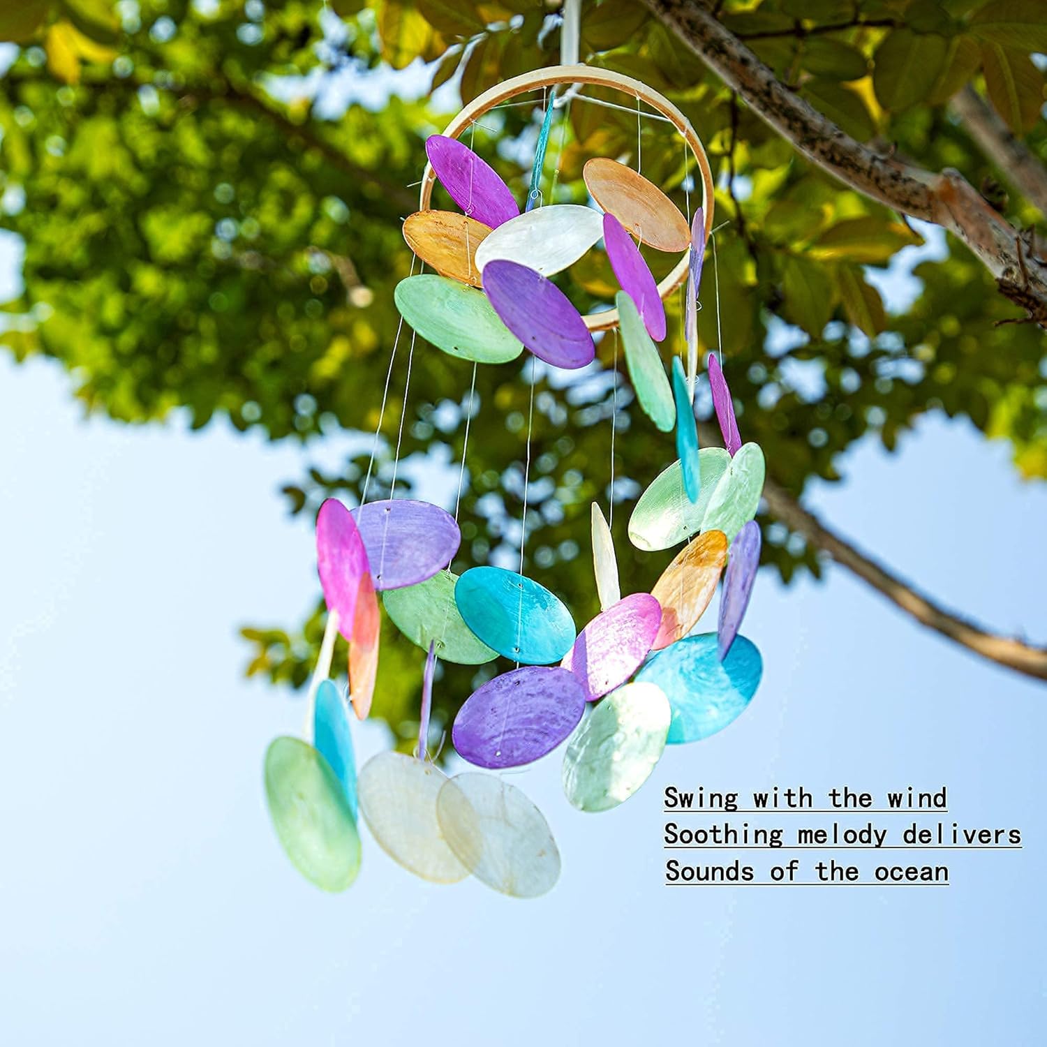 Turkish Evil Eye and Capiz Shell Windchime Bundle