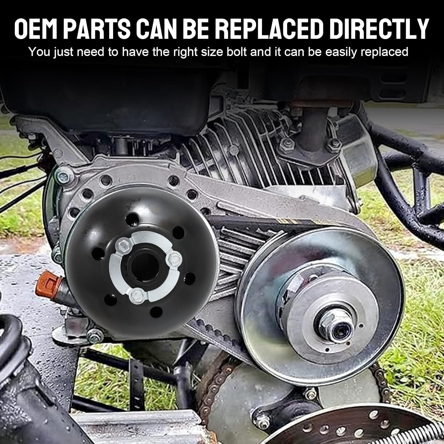 EASYBERG 780 Series Go Kart Driver Clutch 1" Bore 1/4" Keyway Comet for Taking a 1 3/16-1 1/4" Wide Belt 4 Cycle Engines, Replace# 302405A/302405