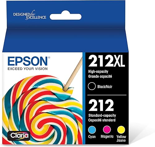 Miniatura 2 de Epson Paquete combinado de cartuchos de color negro y estándar de 212 tintas Claria de alta capacidad (T212XL-BCS) 212 tinta Claria de capacidad