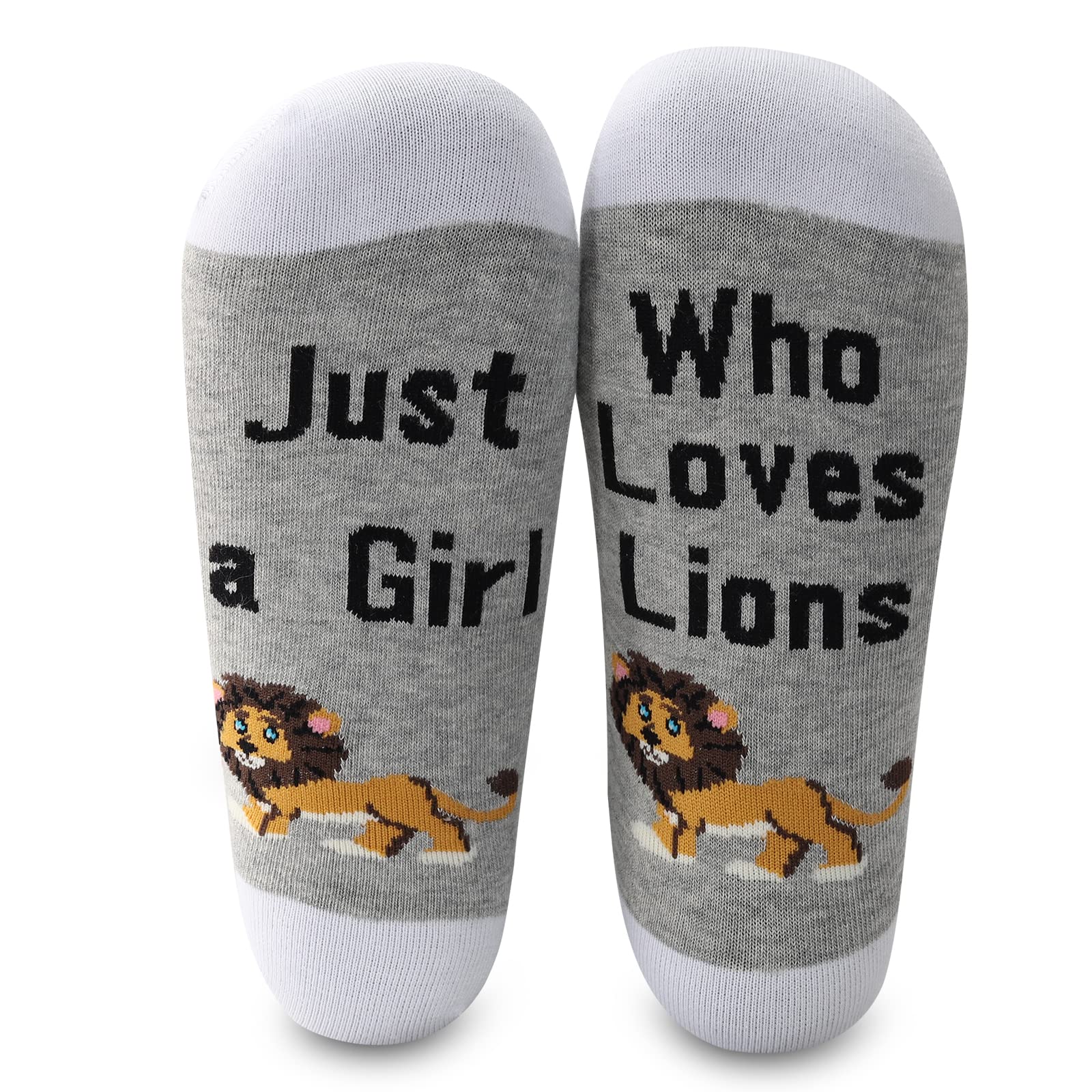 JNIAP 2 Pairs Lions Women Socks Lions Lover Gift Just a Girl Who Loves Lions Socks Lions Animal Gift (2 Pairs Lions Socks), 2 Pairs Lions Socks, One size