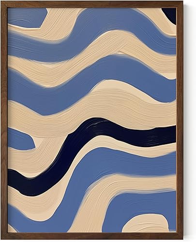 Miniatura 63 de HAUS AND HUES Arte abstracto moderno para pared, arte de sala de estar azul y verde, obra de arte moderna para paredes, imagen minimalista para sala