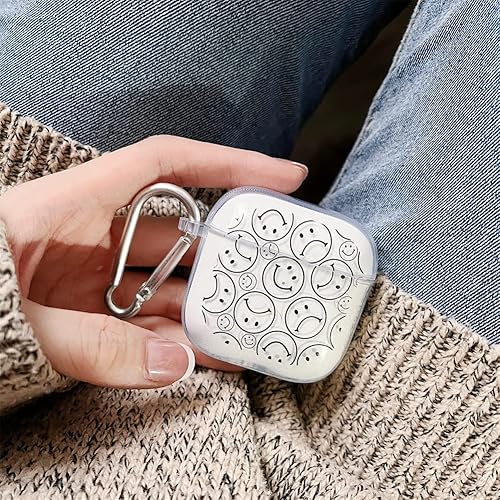 Miniatura 2 de Funda protectora transparente de TPU suave con diseño de dibujos animados, compatible con Redmi Buds 3 auriculares, funda protectora con llavero (E)