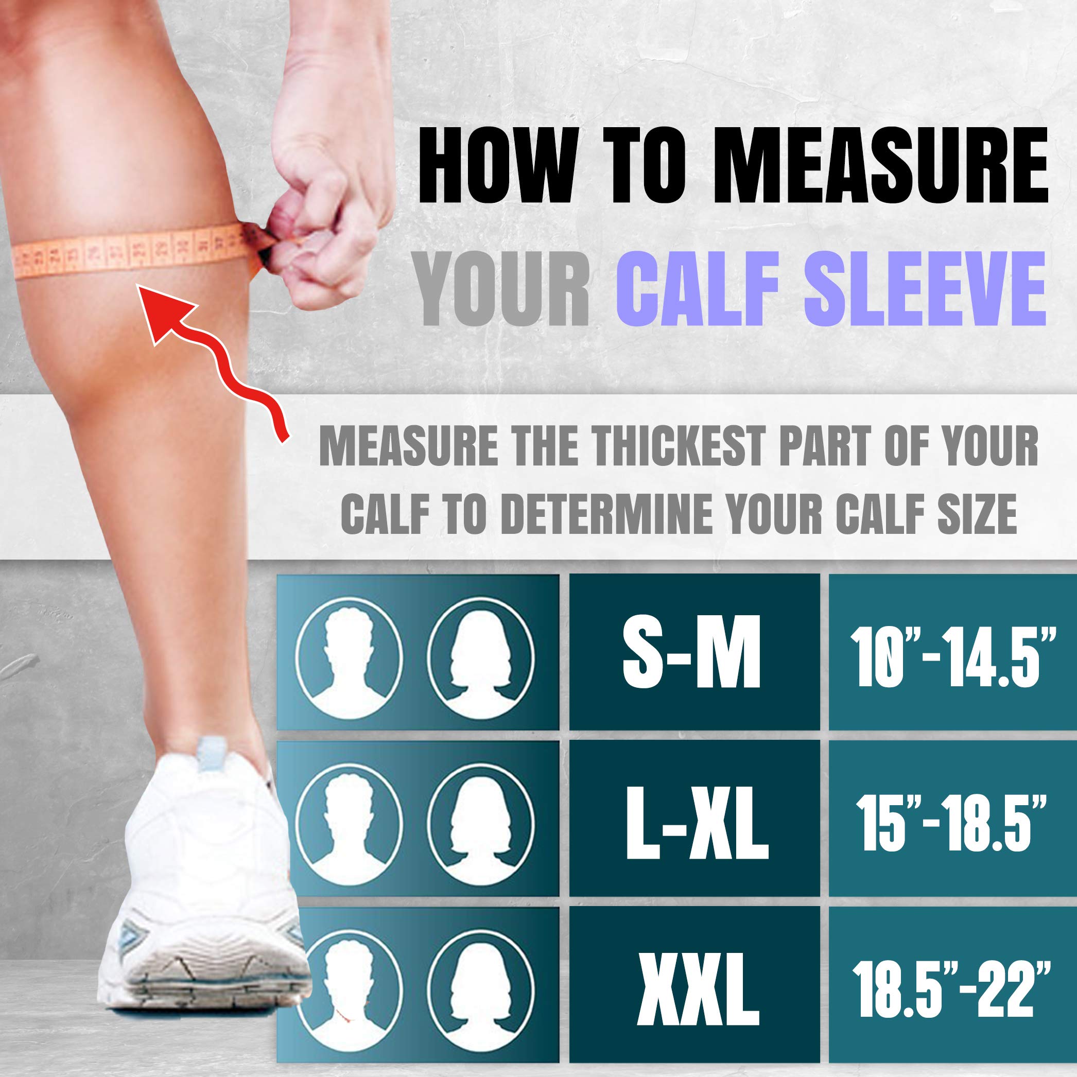 Calf Compression Sleeves for Men Women. Footless Compression Socks