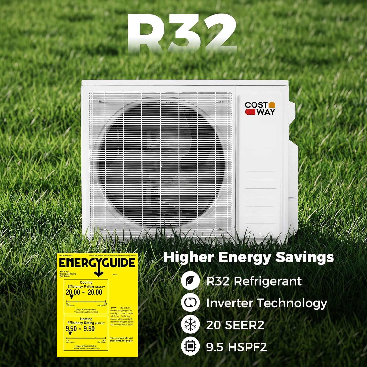 COSTWAY 28K Tri 3 Zone Mini Split AC/Heating System, 20 SEER2 12K WiFi Enabled Split AC w/Heat Pump & Pre-Charged, Line Set Included, 208/230V (Blast Pro Series)