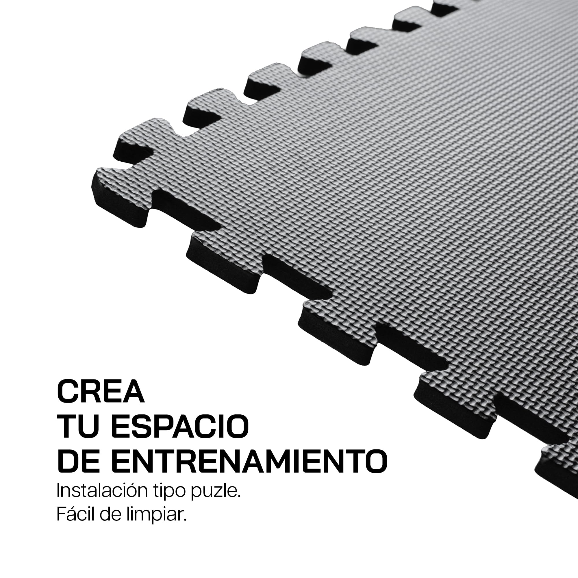 Eric Flag Suelo Gimnasio Antideslizante | 6 Alfombras Puzzle Modulares + Bordes, Gran Superficie 178x120x1 cm (2,13 m²), Espuma EVA Sin BPA | Protector de Suelo, Amortiguante, Home Gym, Garaje