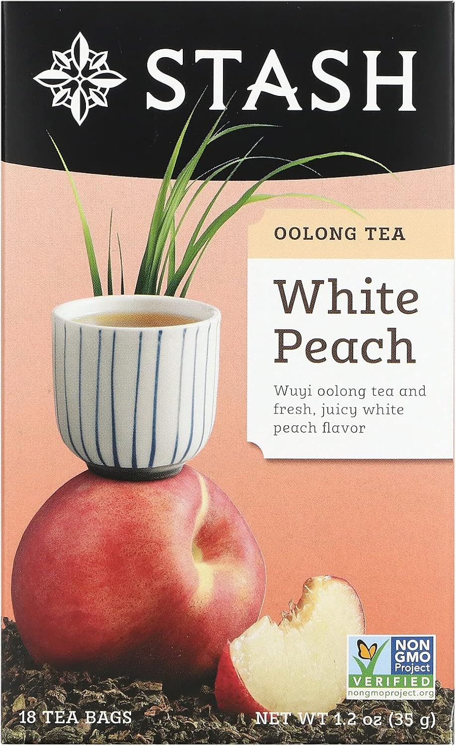 Stash Tea White Peach Oolong Tea with Wuyi Oolong, 1.2Ounce Boxes