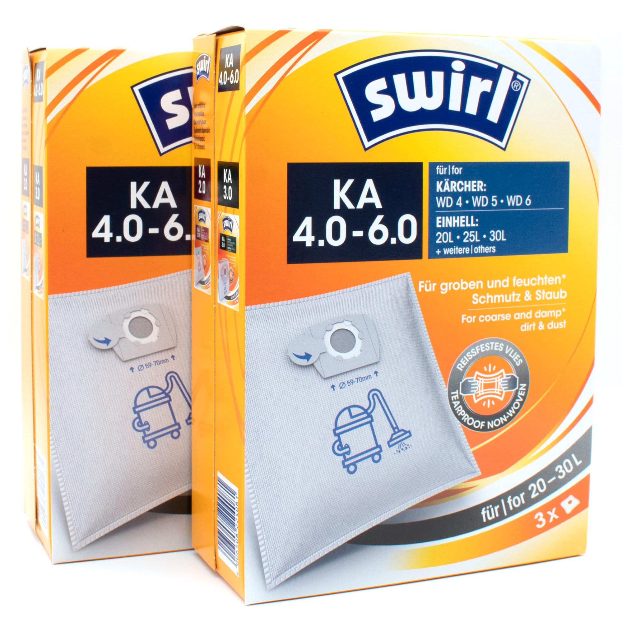 PakTrade 6 Bolsas para Aspiradora + Perlas Desodorante Compatible con Rowenta RB 50... 52 Serie (Uni), RB 500, 510 | Compatible con Swirl KÄ4-6 - KÄ 4-6 | 6 Bolsas, Ambientador, Accesorios, Repuestos