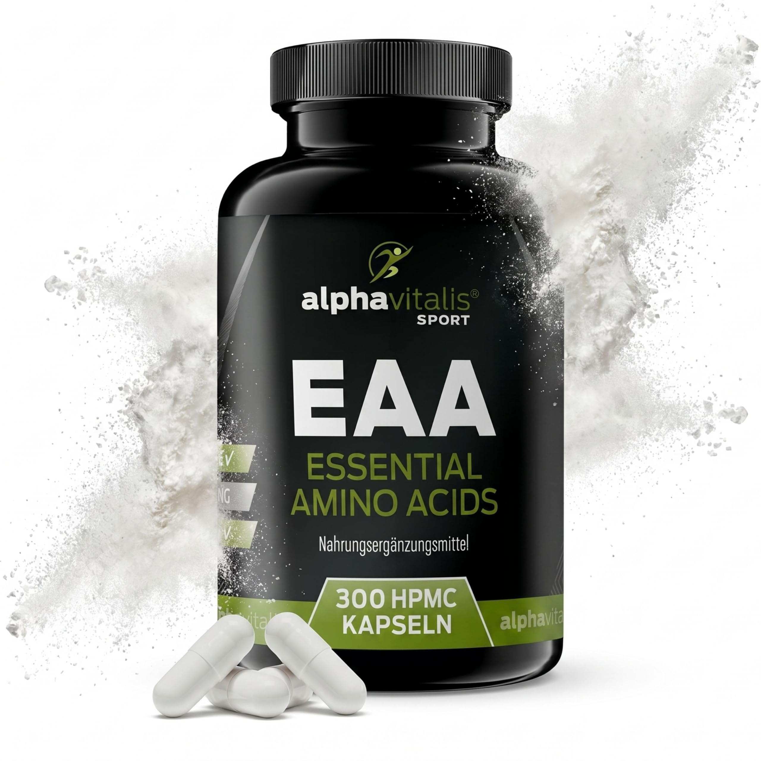 EAA Kapseln optimal dosiert 300 Stk. - vegan - Multi Amino Pattern Code mit allen 8 essentiellen Aminosäuren inkl. BCAA ohne Magnesiumstearat aus pflanzlicher Fermentation