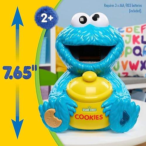 Miniatura 4 de Just Play Tarro de conteo de galletas de Plaza Sésamo, 12 piezas, más de 20 frases y sonidos, aprendizaje y educación, juguetes para niños a partir