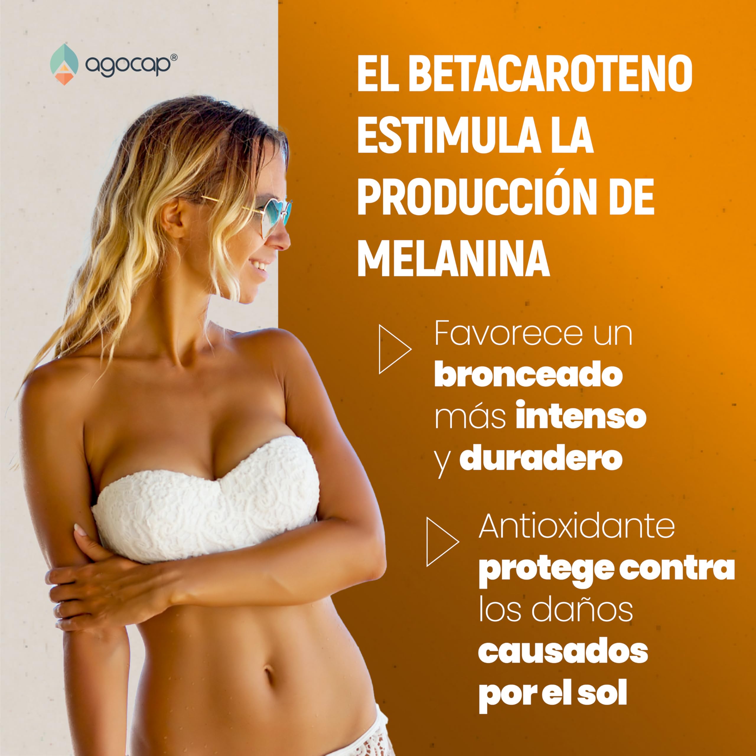 Acelerador Bronceado - BETACAROTENO. Suplemento de bronceador, 200 Comprimidos, Betacaroteno para bronceado fuerte, Estimula la producción de melanina, Bronceador.