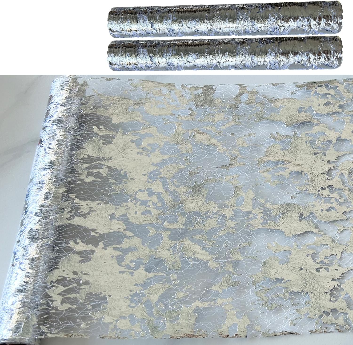 12 Pack Table Runner, Glitter Metallic Mesh Table Runner Roll with Butterfly Decoration,11 Inch x 108 Inch, for Wedding Decorations, Bridal Shower, Baby Shower, Birthday Party