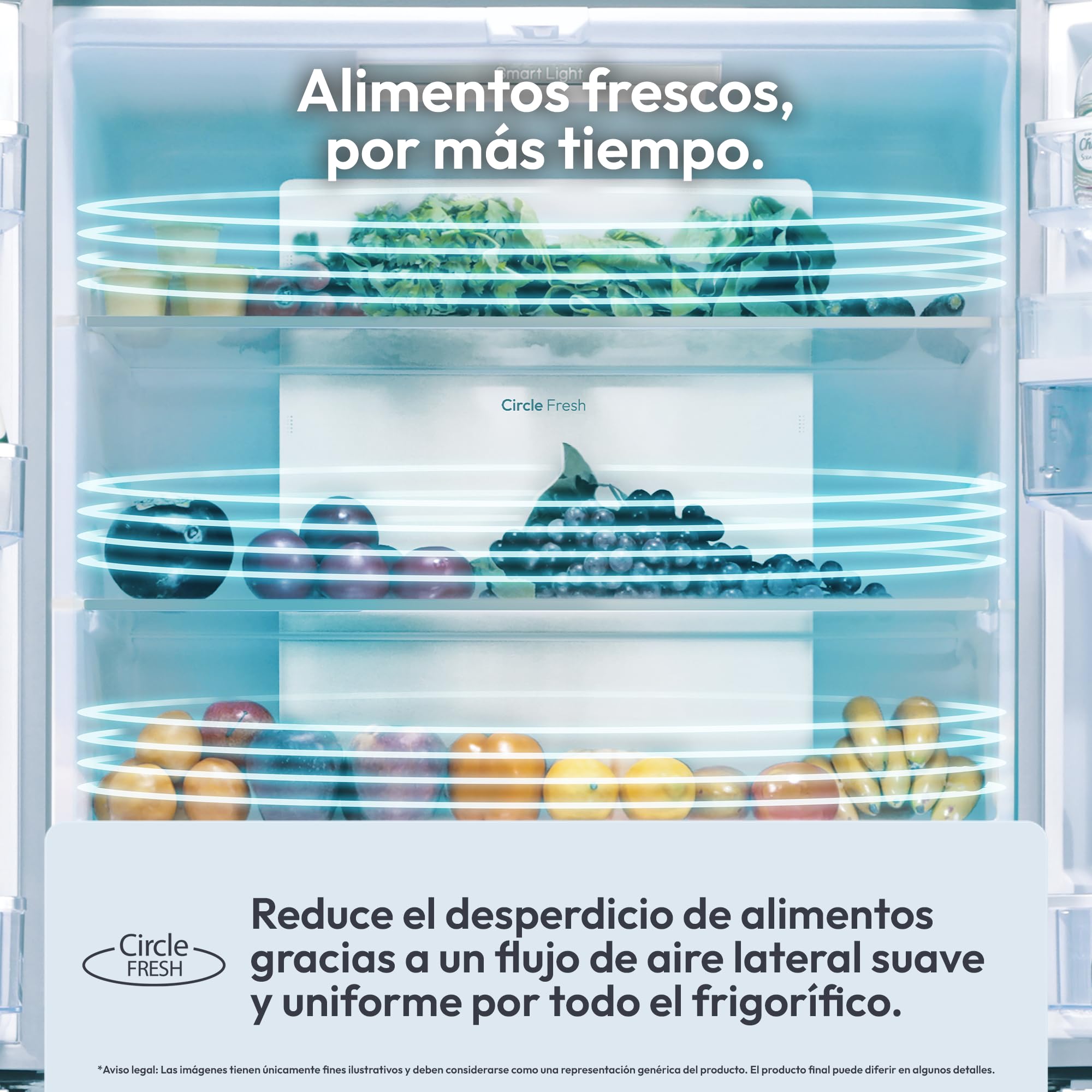 Candy CQS5T918EWX1, Frigorífico Americano 4 puertas, AnchoxAlto 91x183cm, Capacidad 560L, Total No Frost Circle+, Dispensador Agua, 2 Cajones Verduleros, Control Digital, Iluminación LED, 37DB, Inox