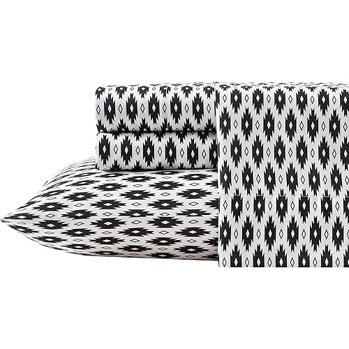 Wrangler - Full Size Sheet Set, Ultra-Soft & Wrinkle-Resistant Bedding for Year Round Comfort, Deep Pockets, Bed Sheets with Matching Fitted Sheet & Pillowcases (Blaze Black)