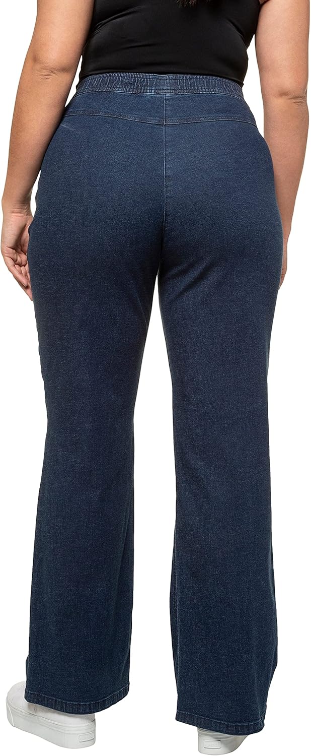 Ulla Popken Ladies Large Sizes Marlene Jeans Wide 725331 64 Dark Denim Blue