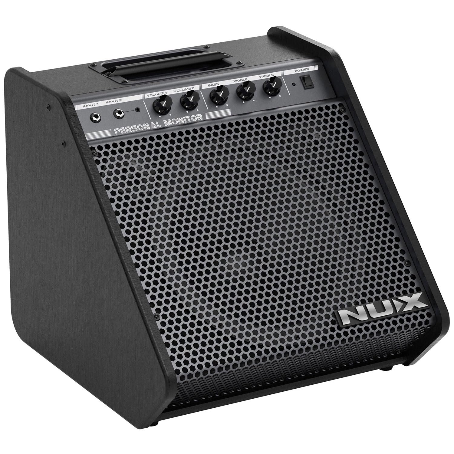 NU-X | NPA-100 120W Bühnen- & Schlagzeug-Monitor | Bluetooth FRFR Backline Lautsprecher für Gitarre, Bass & Gesang | Tragbarer Active Wedge mit EQ & Stereo Betrieb