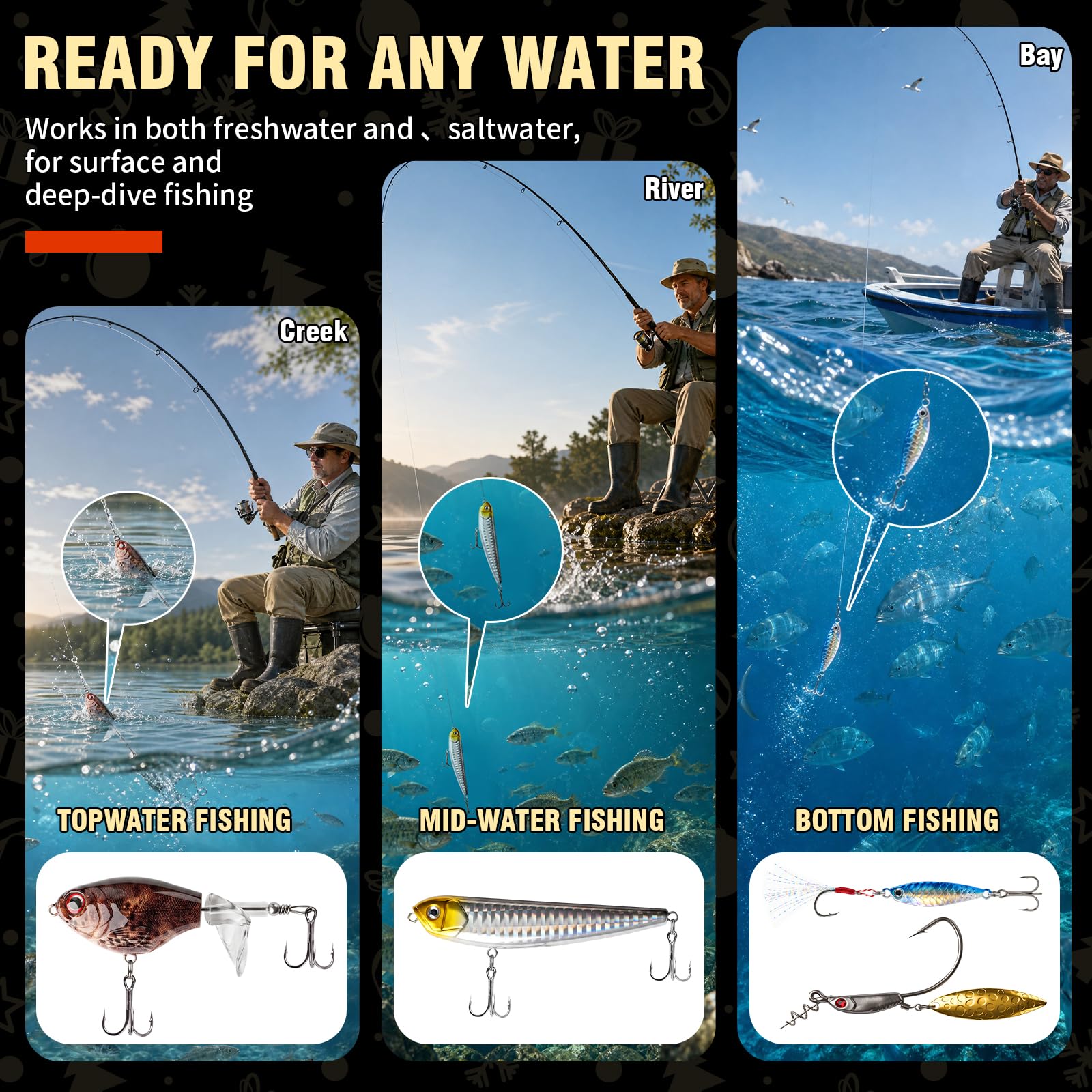 Fishing Lure Advent Calendar - 24 Lures! -4 Fishing Lure Advent Calendar - 24 Lures! -4