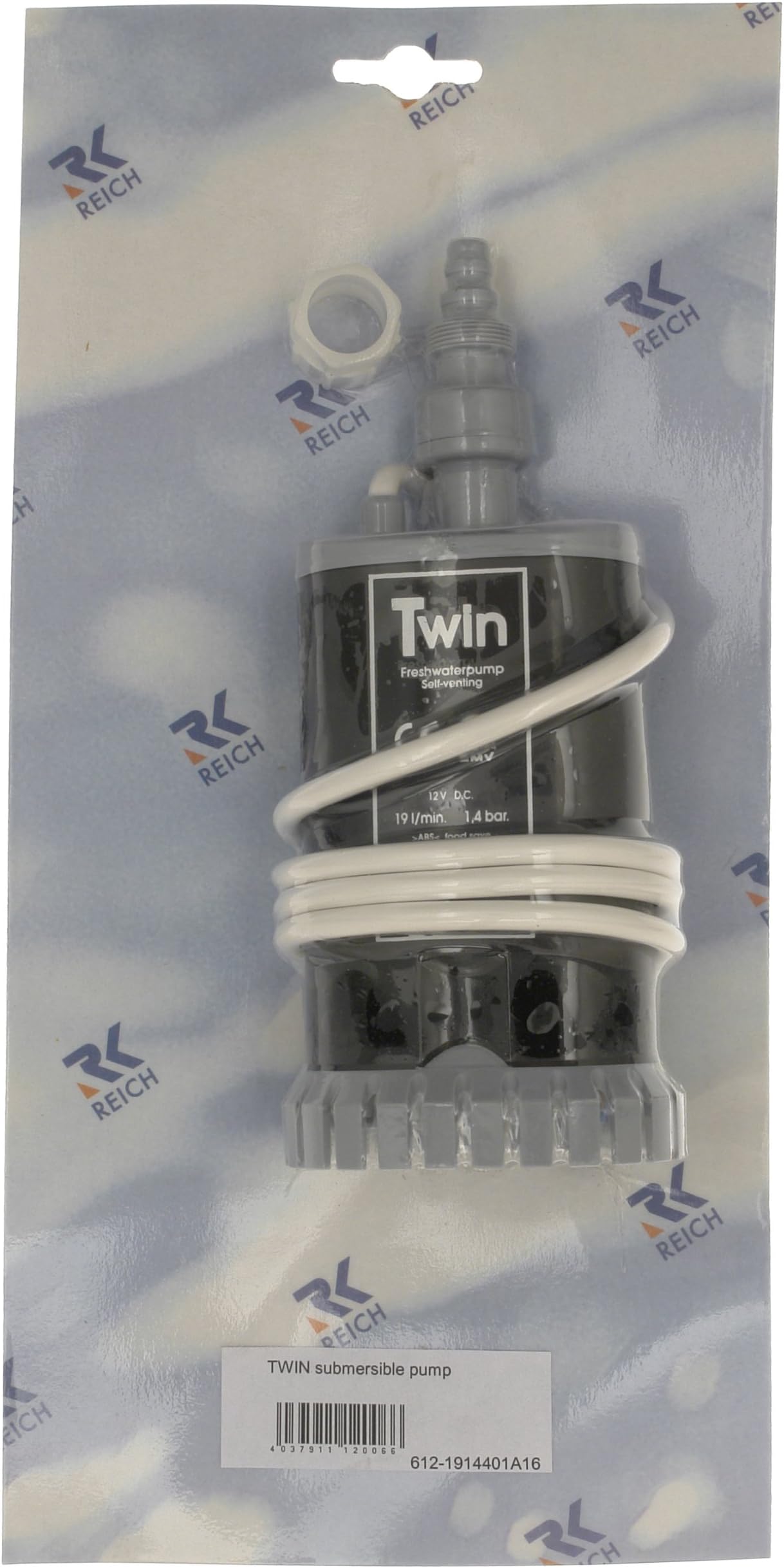 612-1914401A16 Twin Submersible Pump, 19 Liter