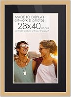 Vista 80 de Marco de madera negra de 24 x 36 pulgadas con paspartú blanco Marco de 28 x 40 pulgadas con paspartú de 24 x 36 pulgadas Muestra tu imagen bajo