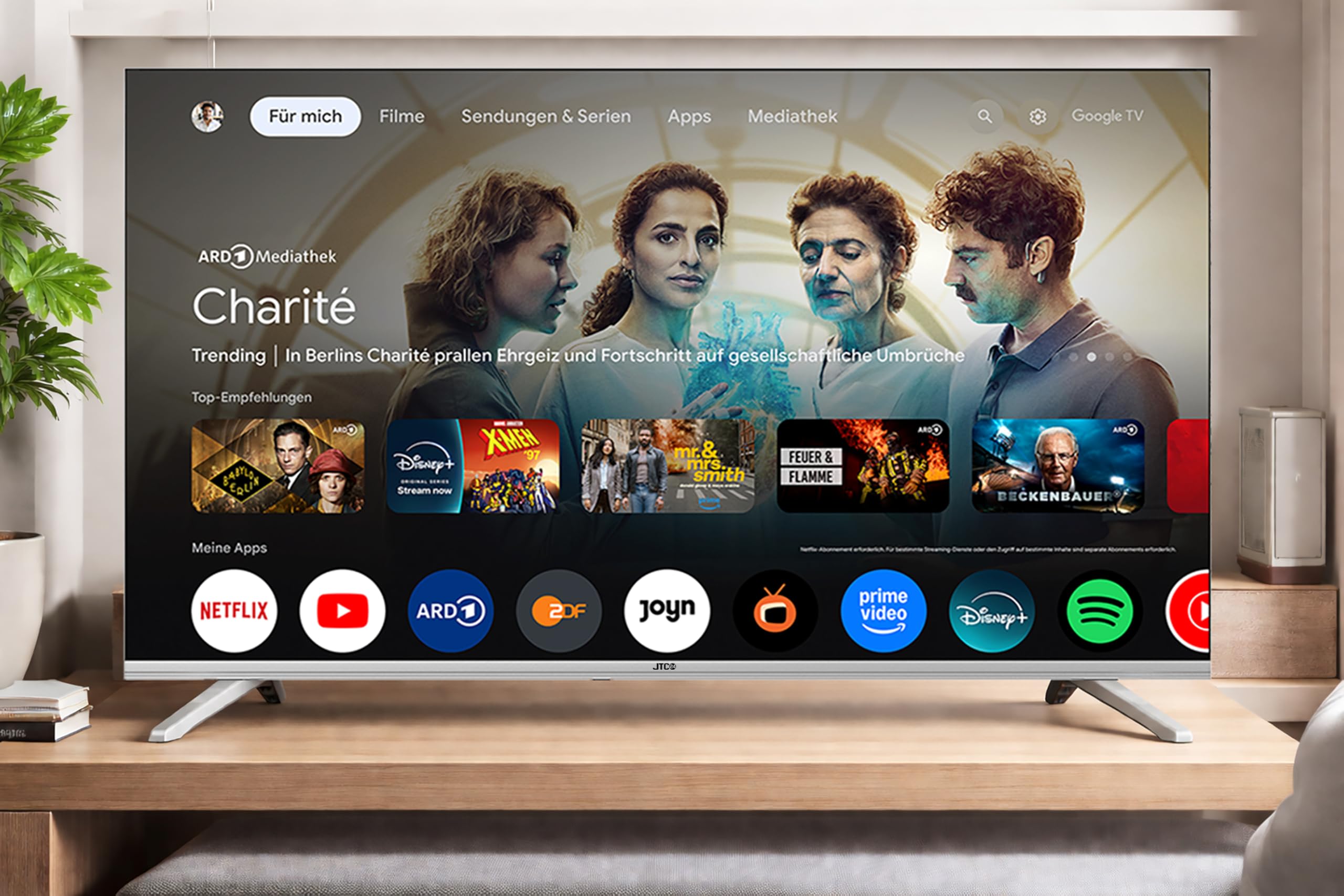 32" (32 Zoll/80 cm) QLED Smart TV/Fernseher JTCSQ32H39330G, Google TV, Android OS, Play Store, Google Sprachsteuerung, Triple Tuner, Bluetooth