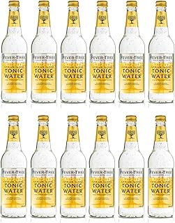 Fever Tree Indian Tonic Water Lot de 12 bouteilles d'eau tonique de 0,5 l (12 x 500 ml)