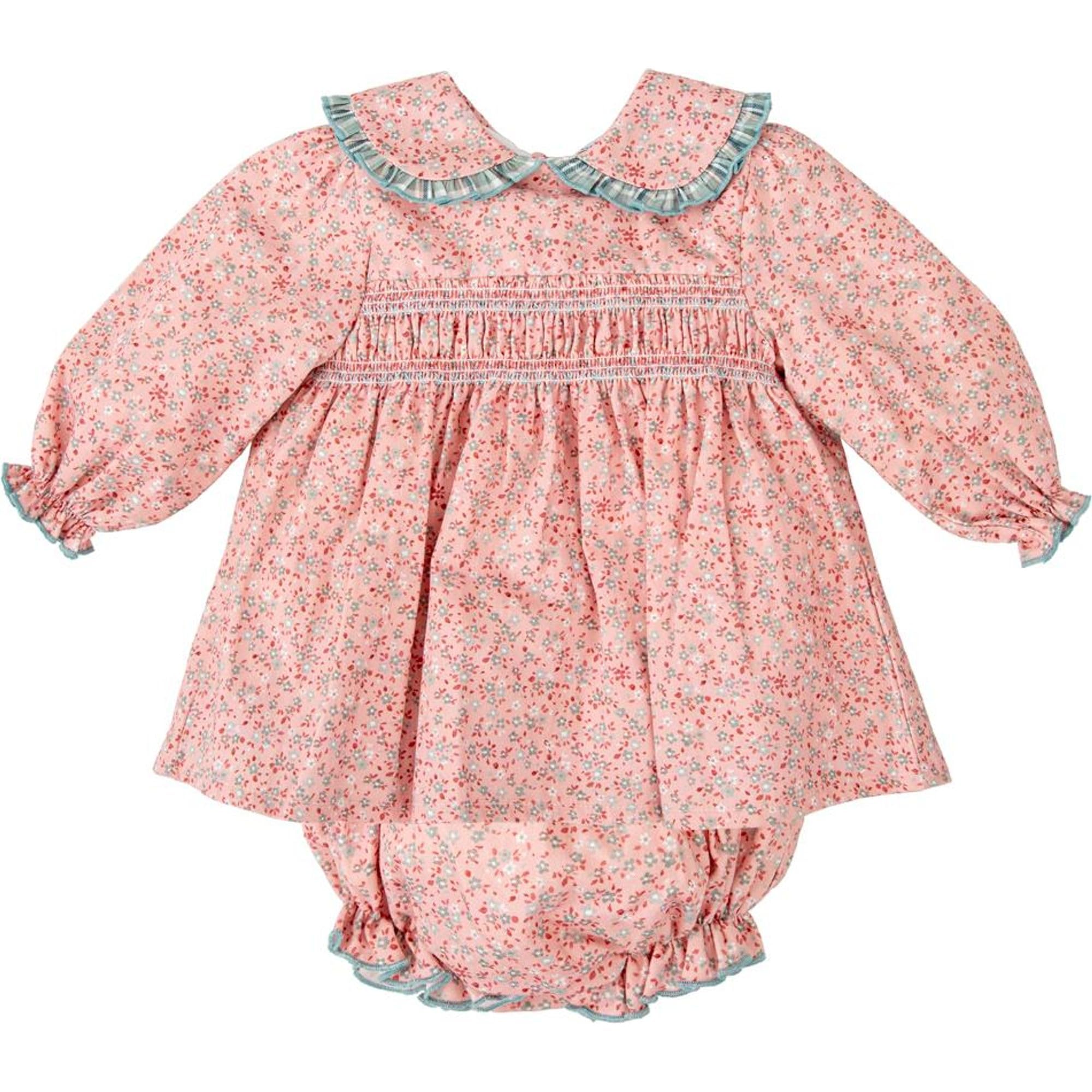BABIDU Vestido Bebé Niña con Braguita, Algodón Suave y Ligero, Ideal para Eventos, Paseos o Regalo, Ropa Elegante para Recién Nacida