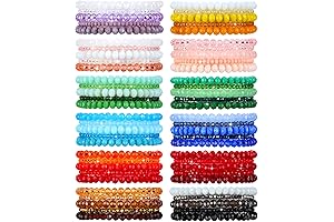 60 Pieces Crystal Beaded Bracelets in Bulk for Women