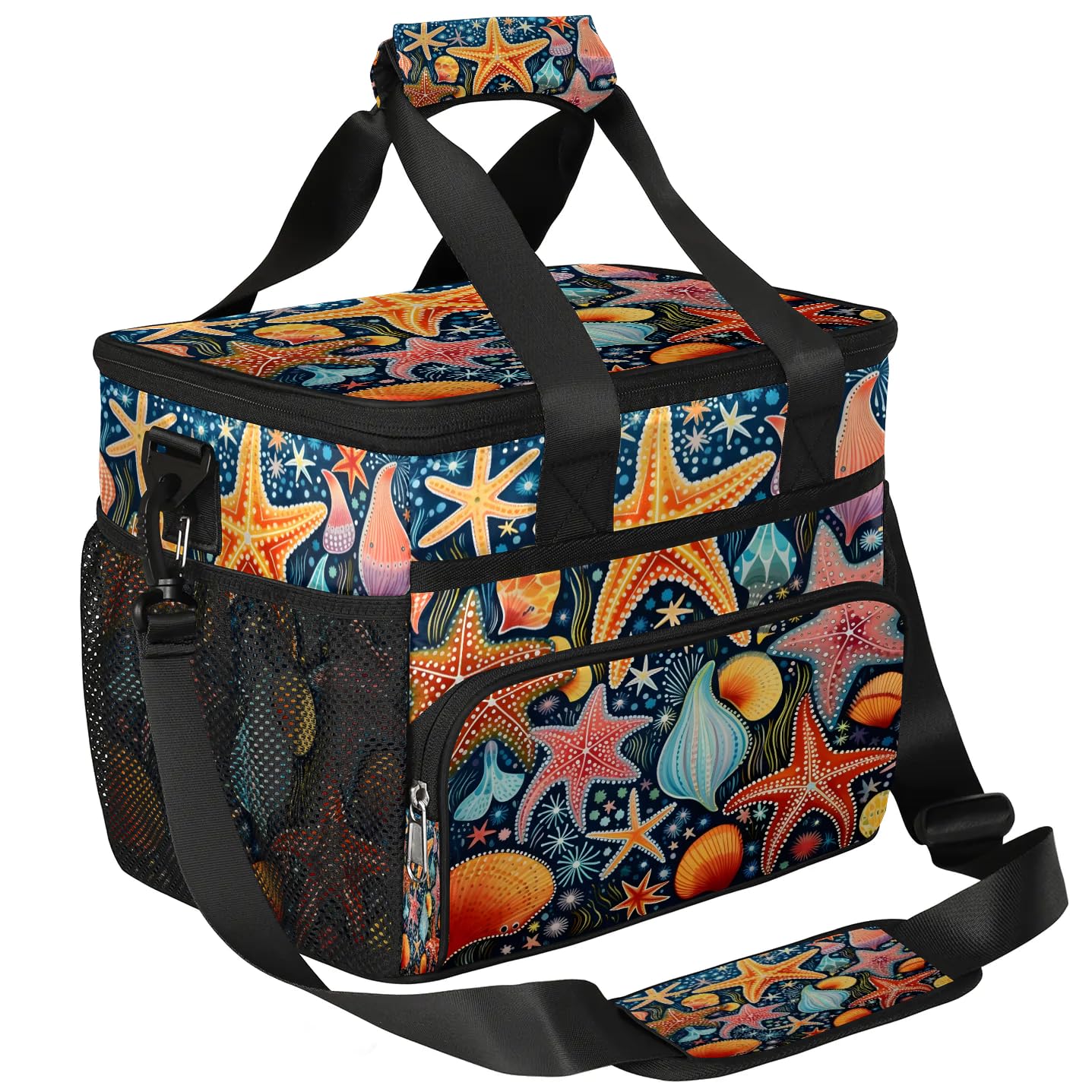 Lunch Box for Men Heavy Duty Insulated Lunch Bag for Women Colorful Starfish Lunchbox for Adults Lunch Cooler