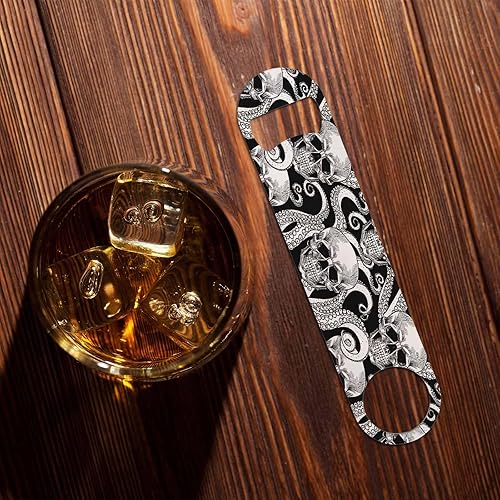 Miniatura 7 de Abrebotellas de acero inoxidable con diseño de calavera, hueso pirata, pulpo, tentáculo, malvado, estilo Rock-N-Roll, llavero para el hogar, cocina,