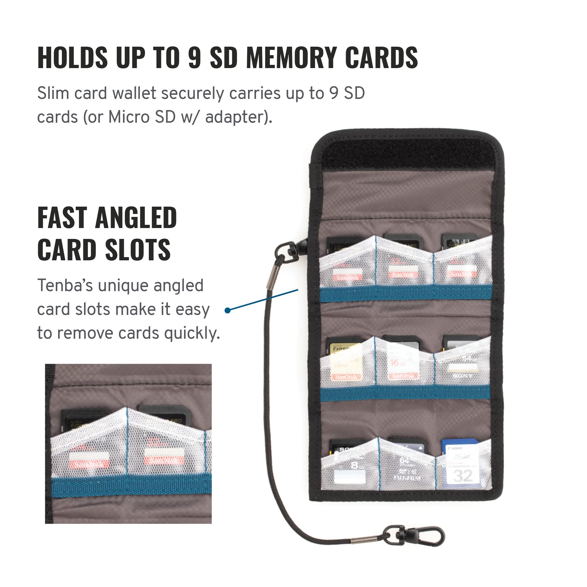 Tenba Tools Reload SD 9 Card Wallet – Black (636-634)