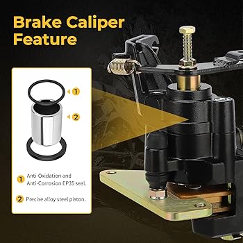 Amazon.com: M MATI Rear Brake Caliper & Pads Assembly for