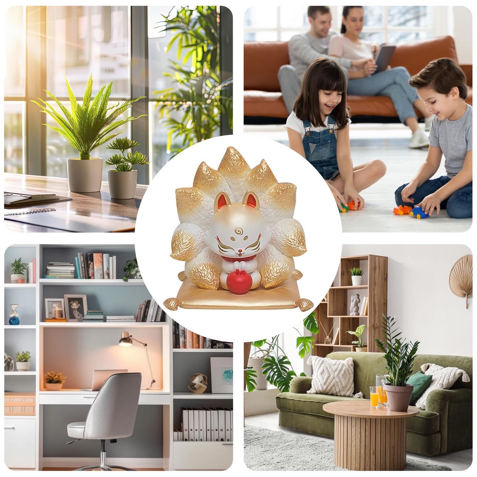 九尾の狐の彫刻置物 スモーキークォーツ 九尾の狐の彫刻置物 スモーキークォーツ 九尾の狐の彫刻置物