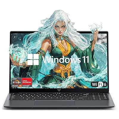 Gaming Laptop, 2025 Laptop, ΑΜD Ryzen 5 7430U (Up to 4.3GHz),16GB RAM 512GB NVMe SSD, 15.6-in IPS Laptop Computer WiFi 6, Numeric Keypad, Home Laptops Office Laptops, HDMI Type-C